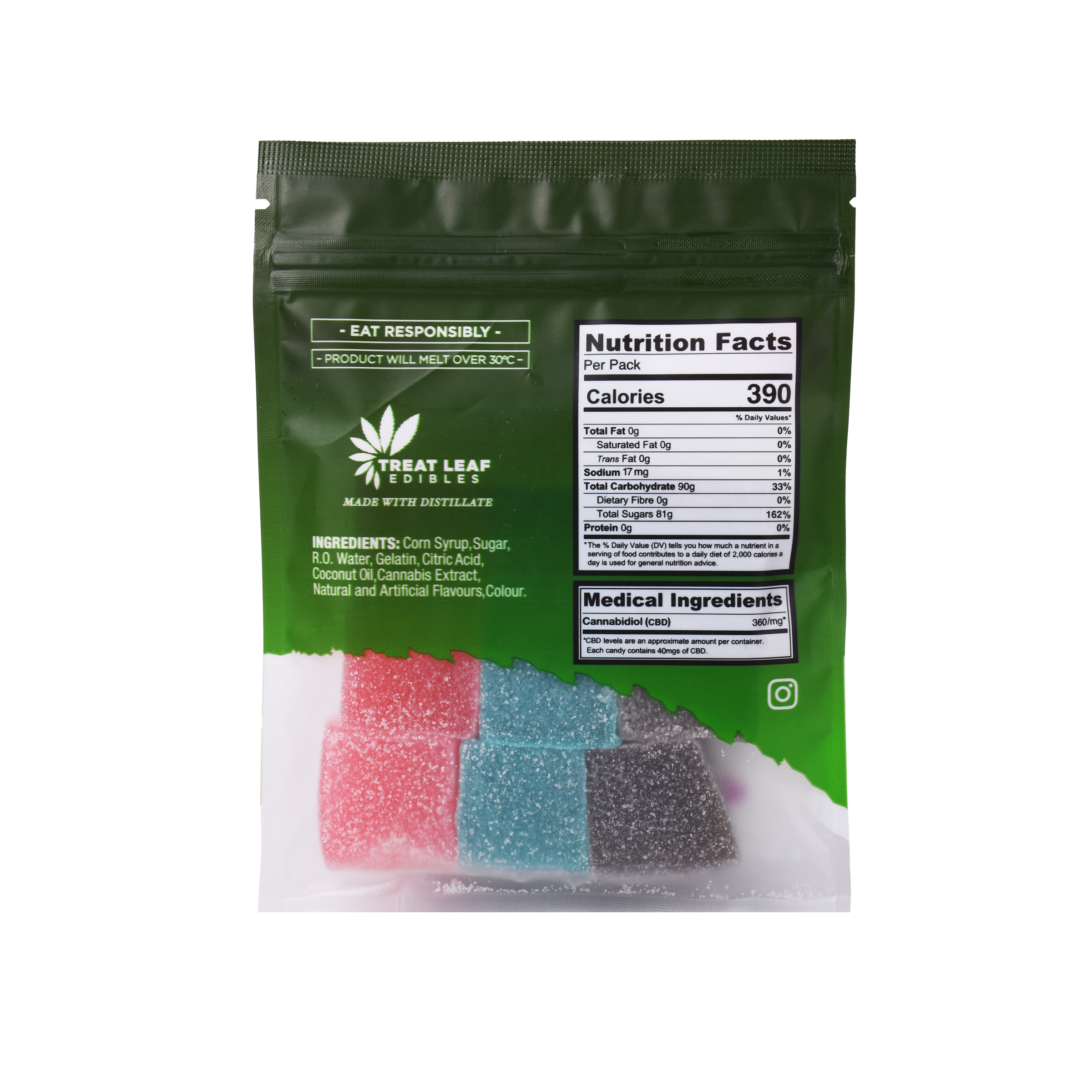 Grape, Blue Rasberry, Watermelon 40mg CBD Gummies 9 pack - Image 2