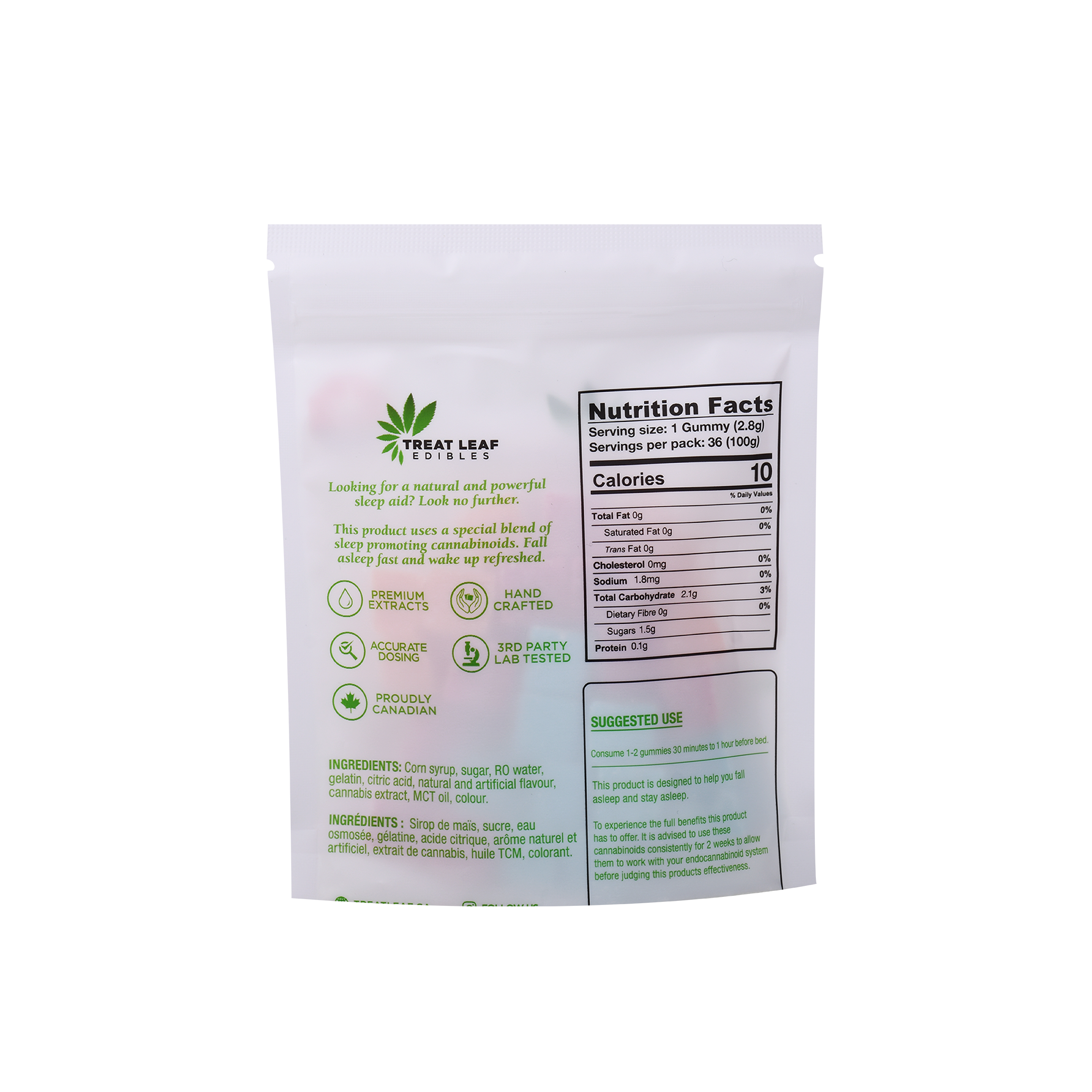 36 pack 15mg/5mg/5mg/5mg THC Sleep Aid - Image 2