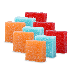 Orange Creamsicle, Blue Raspberry, Strawberry, 40mg Live Resin THC gummies
