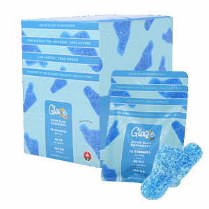 Blue Raspberry Big Feet Box by Glaze - 1 Box, 10 Bags, 400mg Each