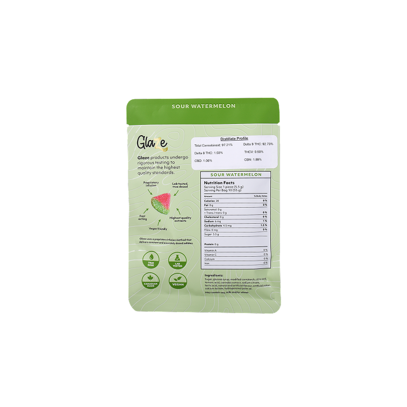 Watermelons Box by Glaze - 1 Box, 10 Bags, 400mg Each - Image 5